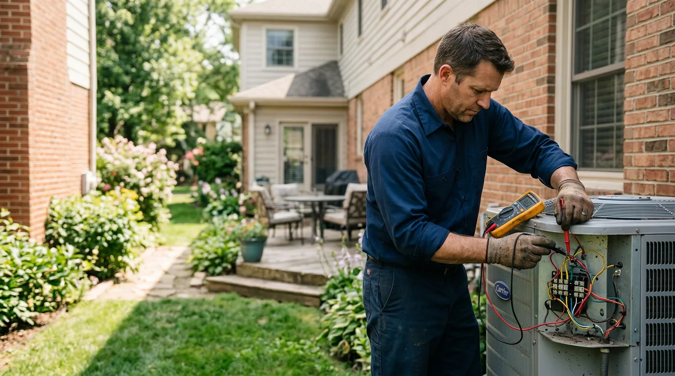 HVAC technician working near Lake Mills, WI